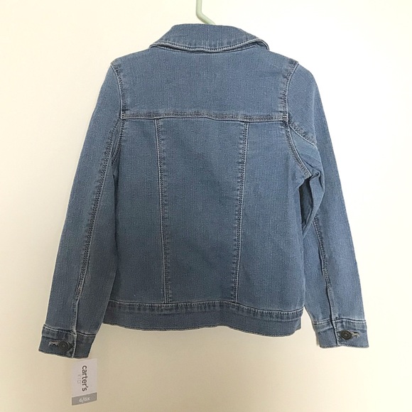 Girl’s Carter’s Denim Jacket Sz 6 / 6X Stretch BRAND NEW WITH TAGS  Blue - Picture 6 of 6